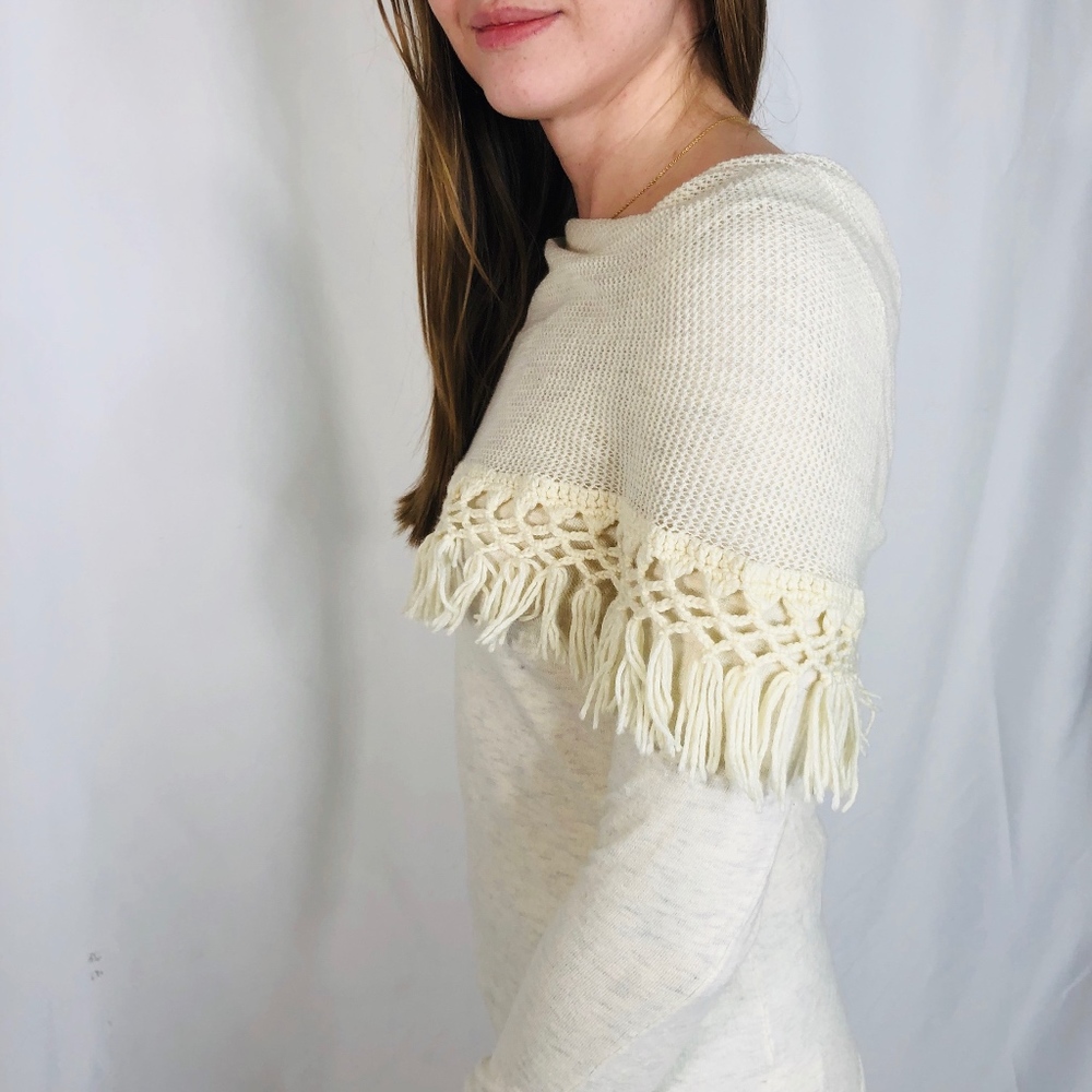 Anthropologie Angel of the North Cream Sweater 039 - Picture 4 of 5